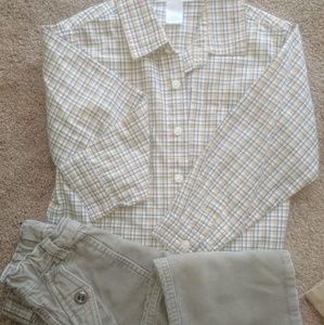 Janie and Jack button up shirt with pants